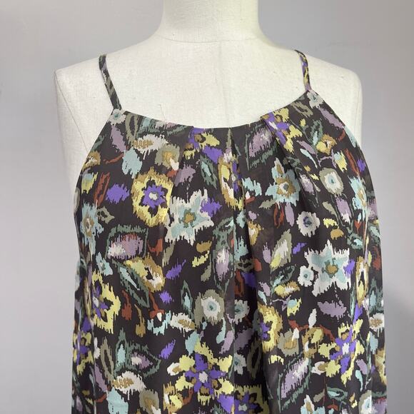 Melloday Floral Maxi Dress Size M Boho Tiered Spaghetti Strap - Picture 5 of 8